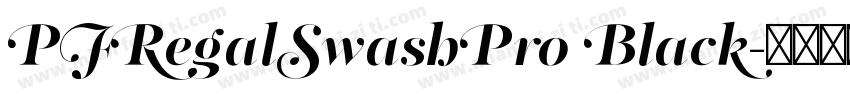 PFRegalSwashPro Black字体转换
